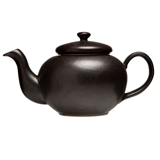 Black ceramic teapot